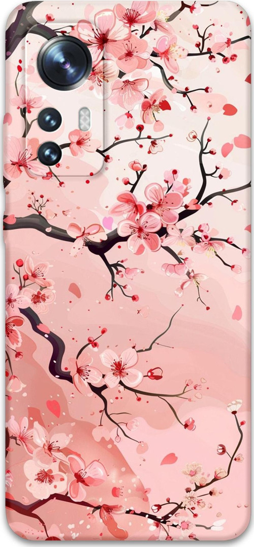 Xiaomi Mi 12 Pro Uyumlu Çiçek Desenli Telefon Kılıfı + Ekran Koruyucu - 5805