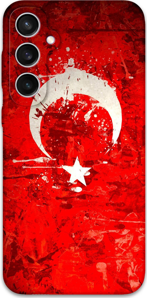 Galaxy S25 Plus Uyumlu Türk Bayrağı Desenli Telefon Kılıfı + Ekran Koruyucu - 5847