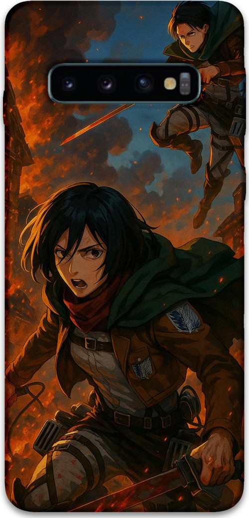Galaxy S10 Plus Uyumlu Anime Desenli Telefon Kılıfı + Ekran Koruyucu - 5744
