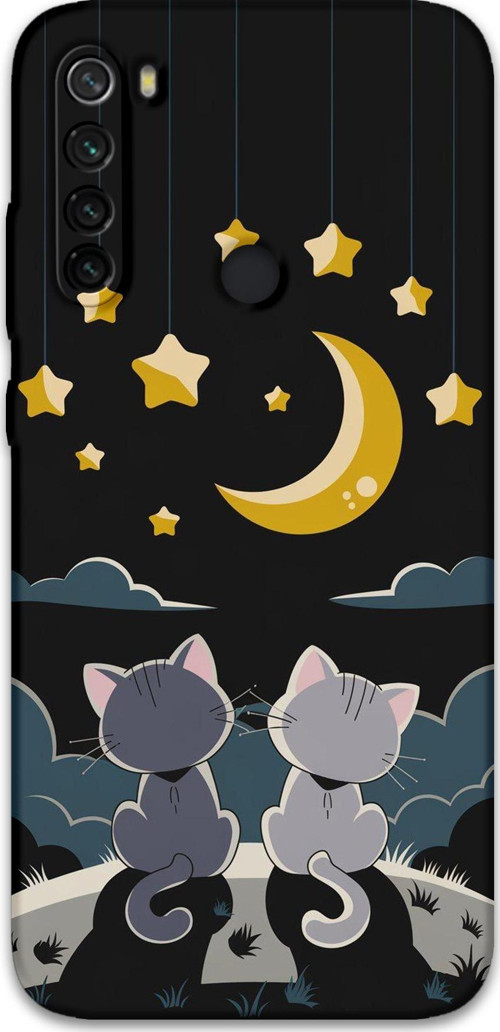 Xiaomi Redmi Note 8 Uyumlu Kedi Desenli Telefon Kılıfı + Ekran Koruyucu - 5809