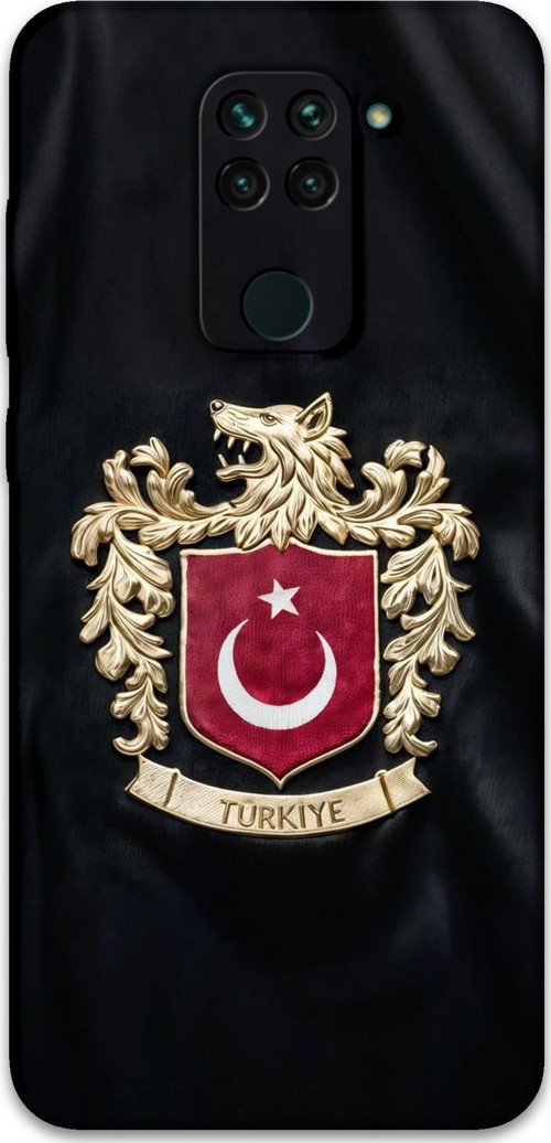Xiaomi Redmi Note 9 Uyumlu Türk Desenli Telefon Kılıfı + Ekran Koruyucu - 5855