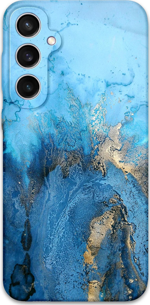 Galaxy S23 Plus Uyumlu Mermer Desenli Telefon Kılıfı + Ekran Koruyucu - 5812