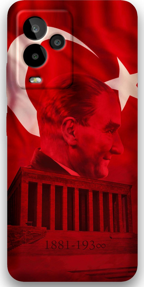 Gm 24 Pro Uyumlu Atatürk Desenli Telefon Kılıfı + Ekran Koruyucu - 5848