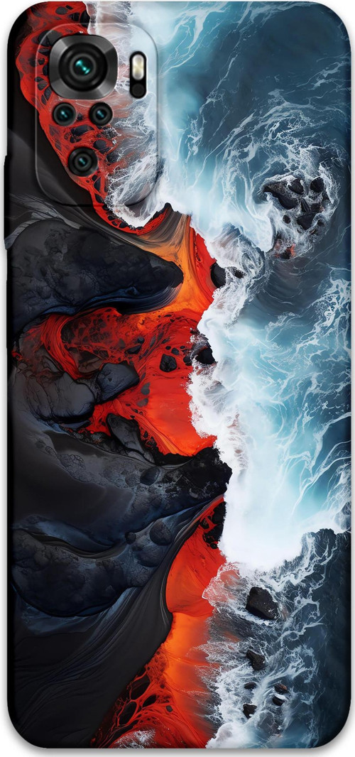 Xiaomi Redmi Note 10S Uyumlu Mermer Desenli Telefon Kılıfı + Ekran Koruyucu - 5811
