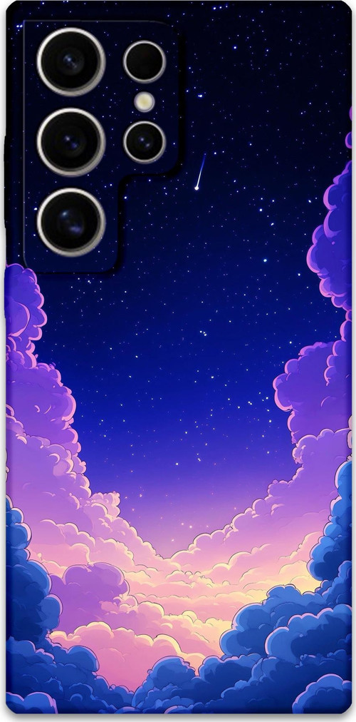 Galaxy S25 Ultra Uyumlu Uzay Desenli Telefon Kılıfı + Ekran Koruyucu - 5867