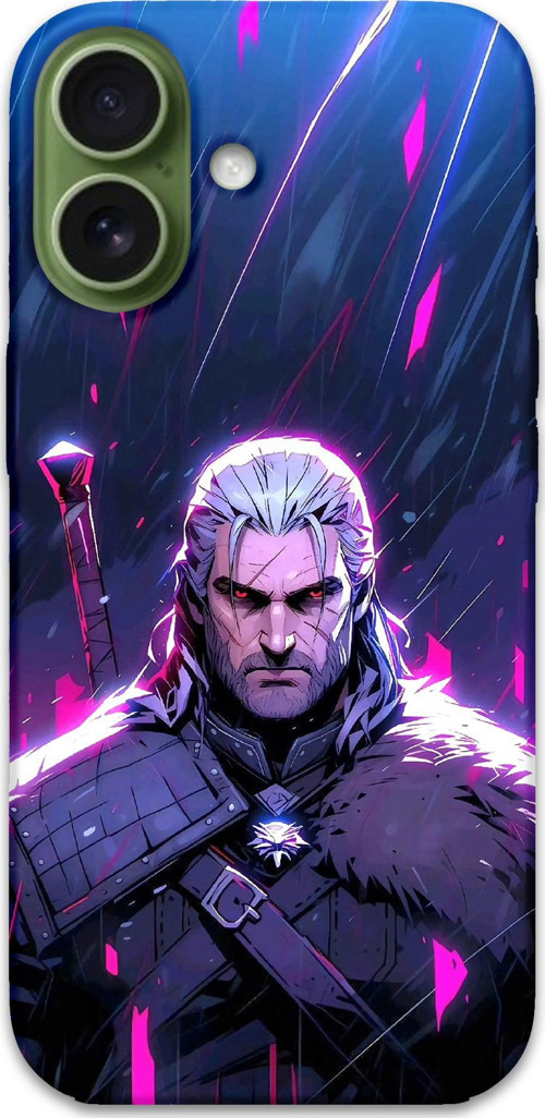 İphone 17 Uyumlu Geralt Desenli Telefon Kılıfı + Ekran Koruyucu - 5826