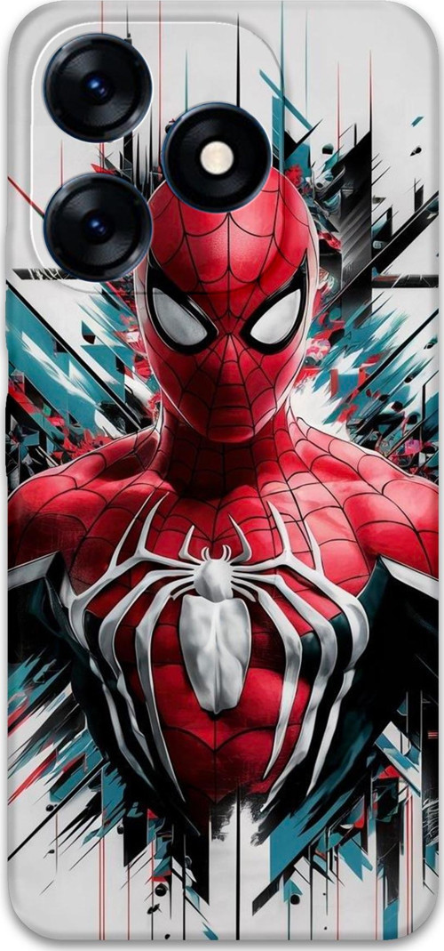 Tecno Spark 10 Pro Uyumlu Spiderman Desenli Telefon Kılıfı + Ekran Koruyucu - 5831