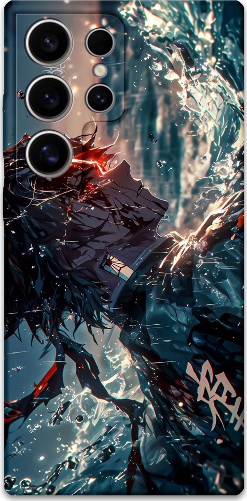 Galaxy S23 Ultra Uyumlu Anime Desenli Telefon Kılıfı + Ekran Koruyucu - 5749