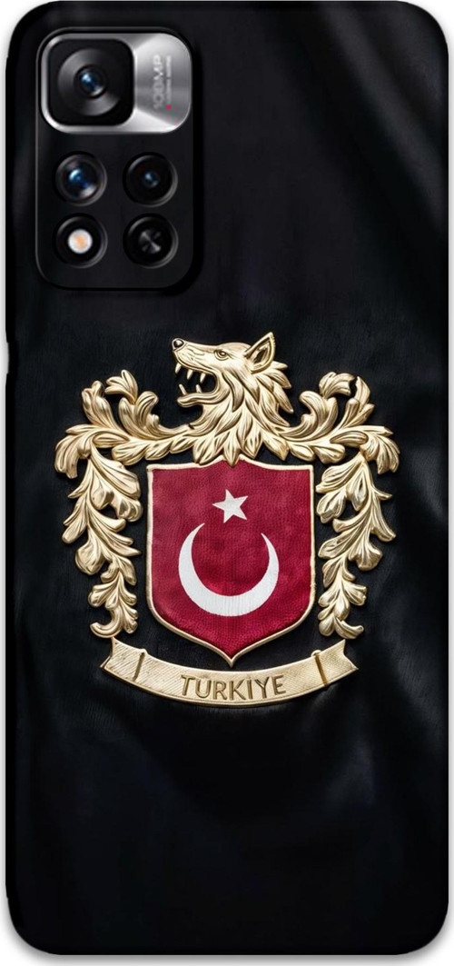 Xiaomi Redmi Note 11 Pro Plus 5G Uyumlu Türk Desenli Telefon Kılıfı + Ekran Koruyucu - 5855