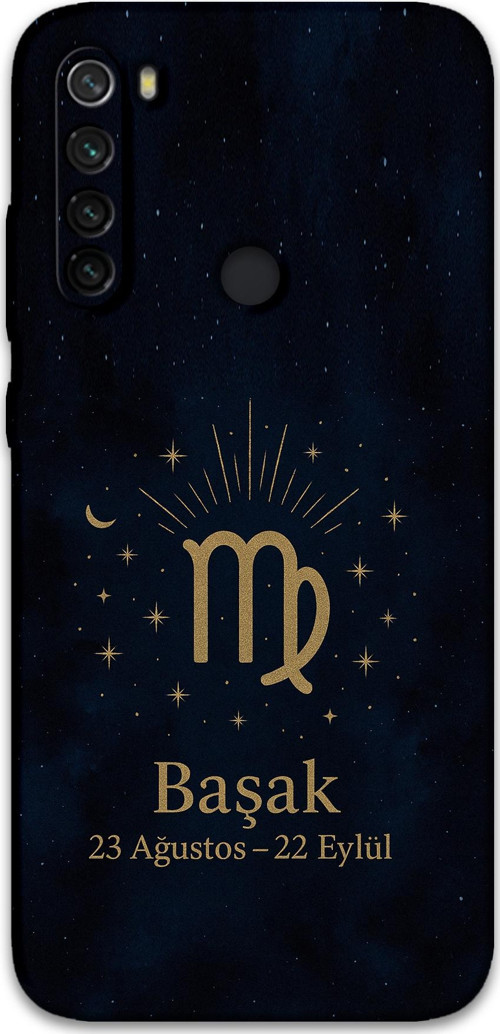 Xiaomi Redmi Note 8 Uyumlu Başak Burcu Desenli Telefon Kılıfı + Ekran Koruyucu - 5773