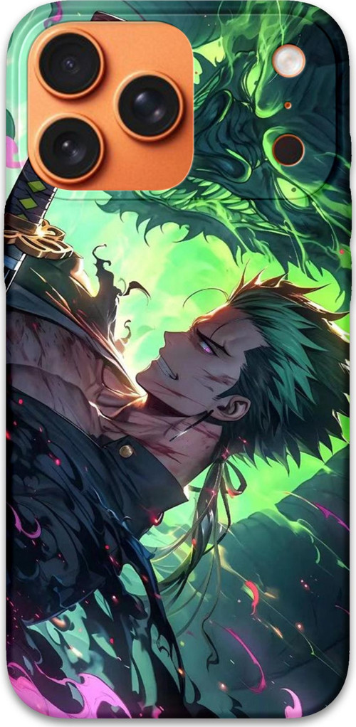 İphone 17 Pro Uyumlu Anime Desenli Telefon Kılıfı + Ekran Koruyucu - 5896