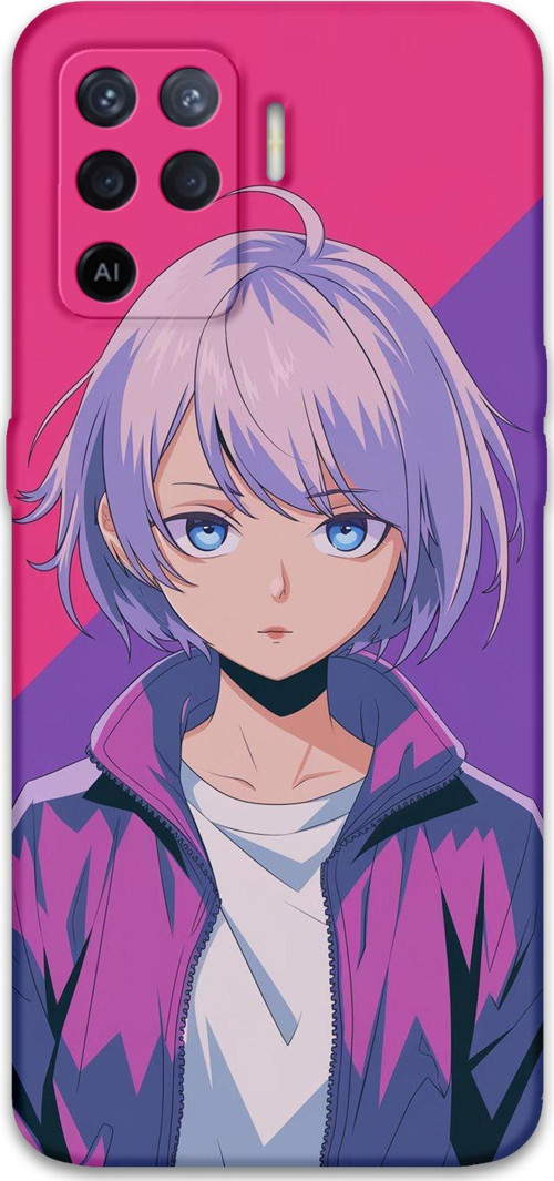 Oppo Reno 5 Lite Uyumlu Anime Desenli Telefon Kılıfı + Ekran Koruyucu - 5742