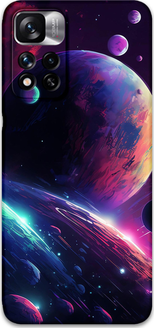 Xiaomi Redmi Note 11 Pro Plus 5G Uyumlu Uzay Desenli Telefon Kılıfı + Ekran Koruyucu - 5862
