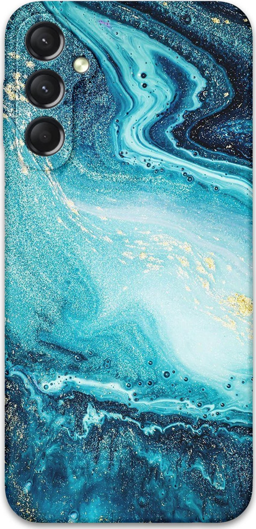 Galaxy A14 Uyumlu Mermer Desenli Telefon Kılıfı + Ekran Koruyucu - 5818