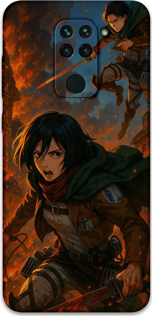 Xiaomi Redmi Note 9 Uyumlu Anime Desenli Telefon Kılıfı + Ekran Koruyucu - 5744