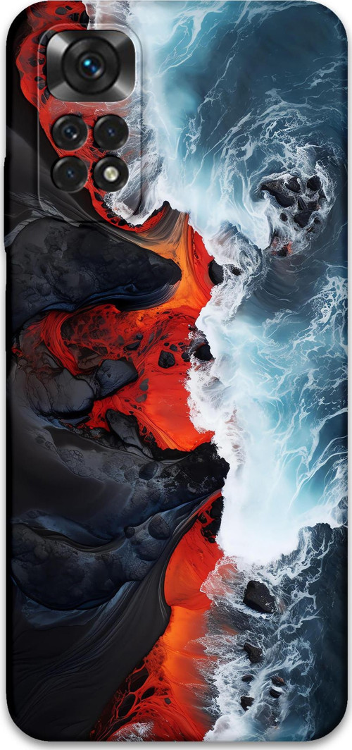 Xiaomi Redmi Note 11S Uyumlu Mermer Desenli Telefon Kılıfı + Ekran Koruyucu - 5811