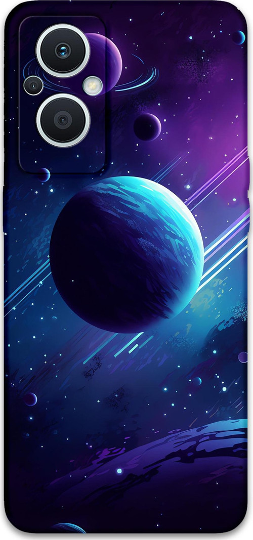 Oppo Reno 7 Lite Uyumlu Uzay Desenli Telefon Kılıfı + Ekran Koruyucu - 5866
