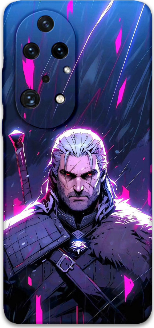 Huawei P50 Pro Uyumlu Geralt Desenli Telefon Kılıfı + Ekran Koruyucu - 5826