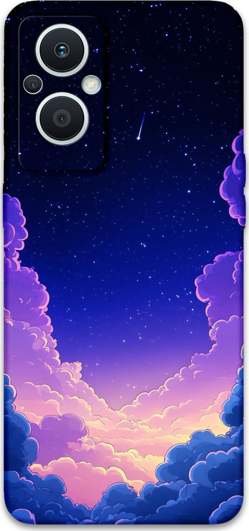 Oppo Reno 7 Lite Uyumlu Uzay Desenli Telefon Kılıfı + Ekran Koruyucu - 5867