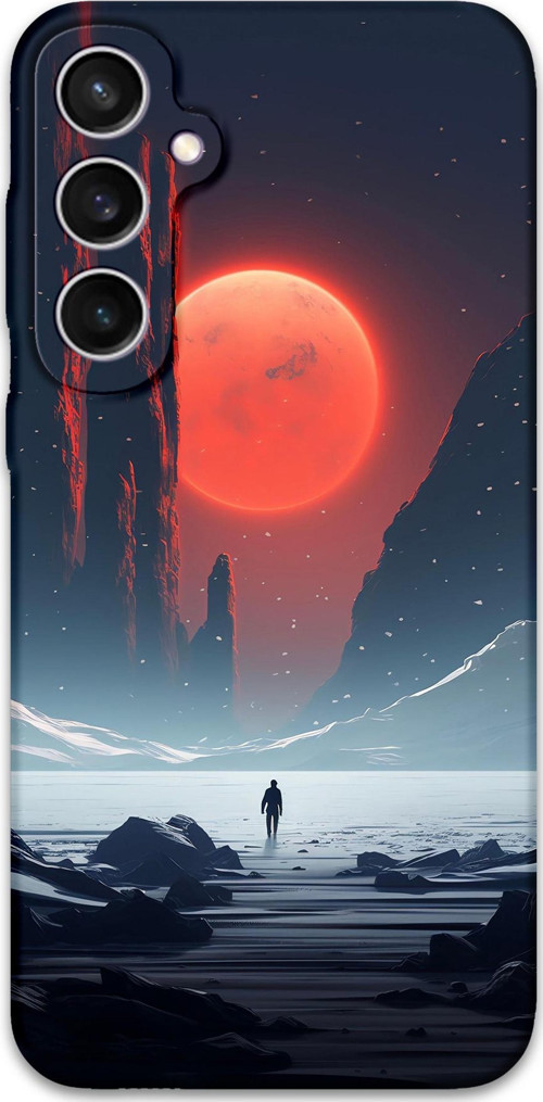 Galaxy S24 Uyumlu Uzay Desenli Telefon Kılıfı + Ekran Koruyucu - 5861