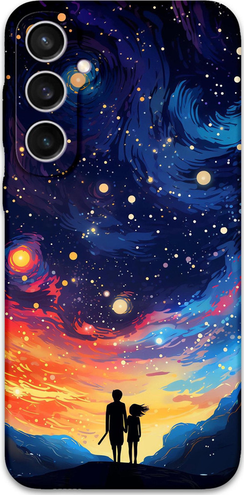 Galaxy S24 Uyumlu Uzay Desenli Telefon Kılıfı + Ekran Koruyucu - 5863