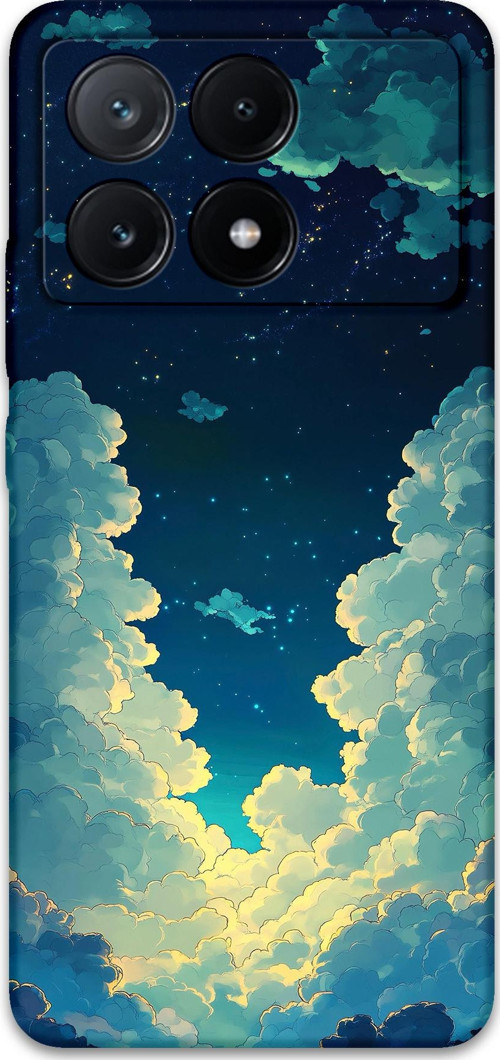 Poco X6 Pro Uyumlu Uzay Desenli Telefon Kılıfı + Ekran Koruyucu - 5868