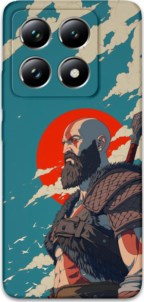 Xiaomi Mi 14T Uyumlu Kratos Desenli Telefon Kılıfı + Ekran Koruyucu - 5824