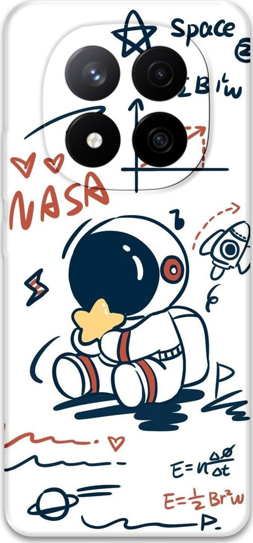 Poco X7 Uyumlu Astronot Desenli Telefon Kılıfı + Ekran Koruyucu - 5858