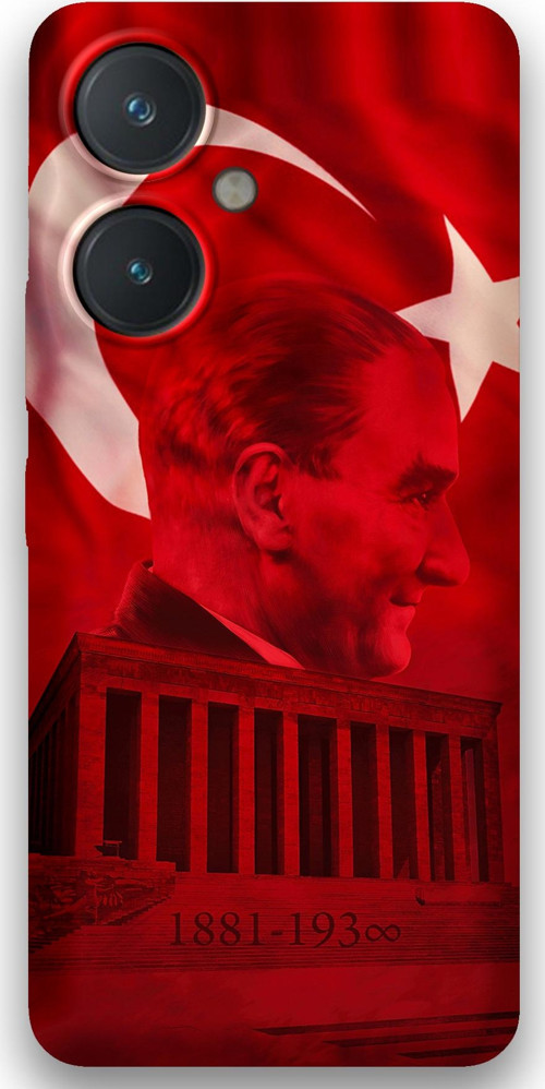 Vivo Y27 Uyumlu Atatürk Desenli Telefon Kılıfı + Ekran Koruyucu - 5848