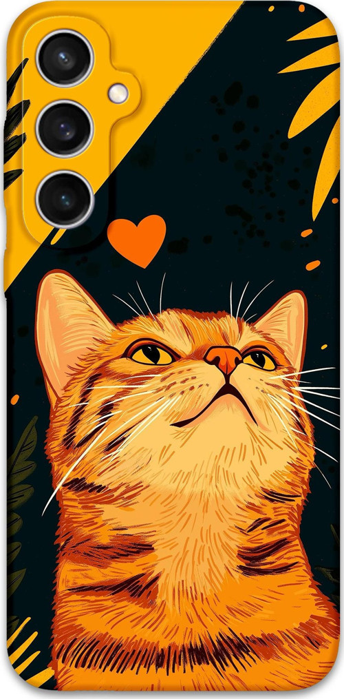 Galaxy S24 Uyumlu Kedi Desenli Telefon Kılıfı + Ekran Koruyucu - 5783