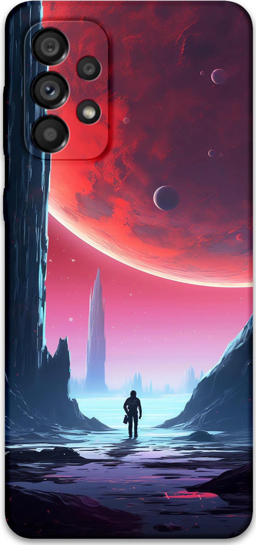 Galaxy A72 Uyumlu Uzay Desenli Telefon Kılıfı + Ekran Koruyucu - 5860