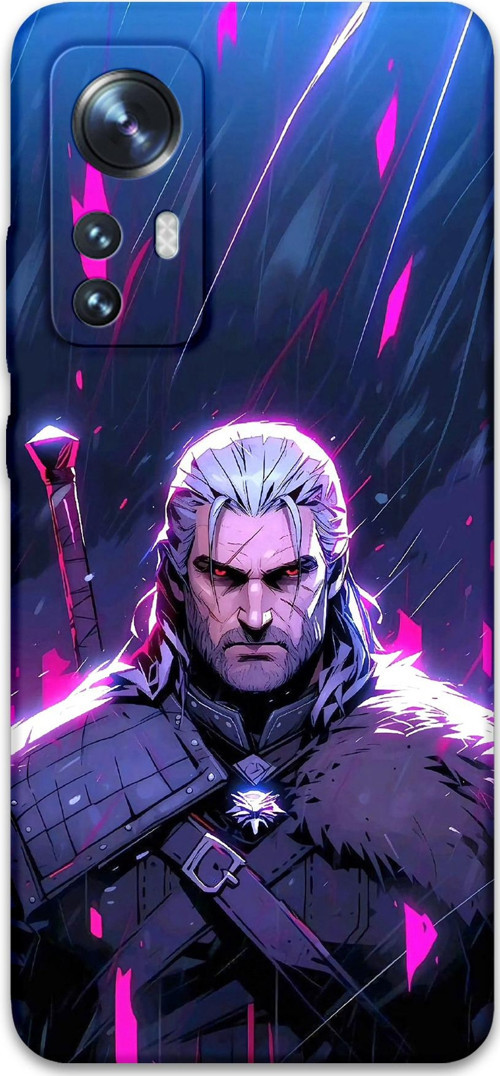 Xiaomi Mi 12 Uyumlu Geralt Desenli Telefon Kılıfı + Ekran Koruyucu - 5826
