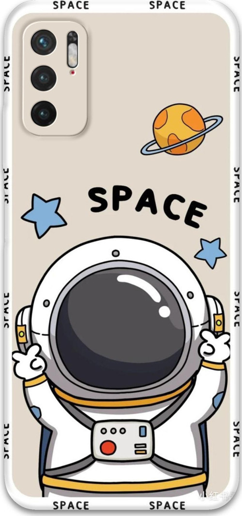Xiaomi Redmi Note 10 5G Uyumlu Astronot Desenli Telefon Kılıfı + Ekran Koruyucu - 5865