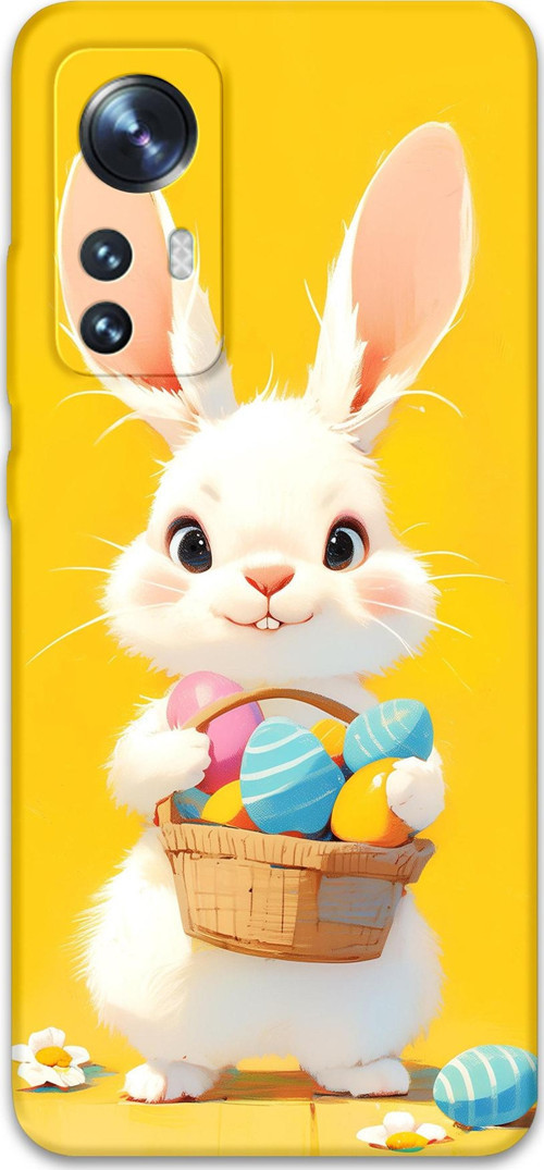 Xiaomi Mi 12 Uyumlu Tavşan Desenli Telefon Kılıfı + Ekran Koruyucu - 5806