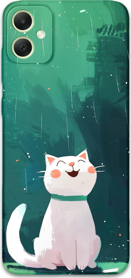 Galaxy A05 Uyumlu Kedi Desenli Telefon Kılıfı + Ekran Koruyucu - 5781