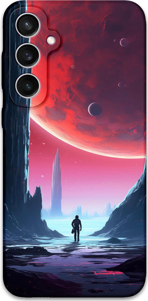 Galaxy S25 Uyumlu Uzay Desenli Telefon Kılıfı + Ekran Koruyucu - 5860