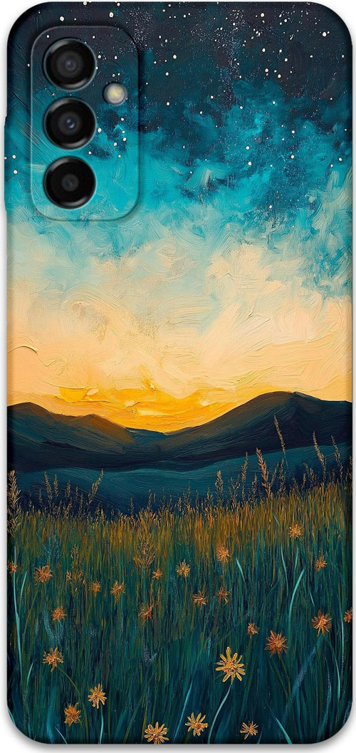 Galaxy M23 Uyumlu Uzay Desenli Telefon Kılıfı + Ekran Koruyucu - 5871