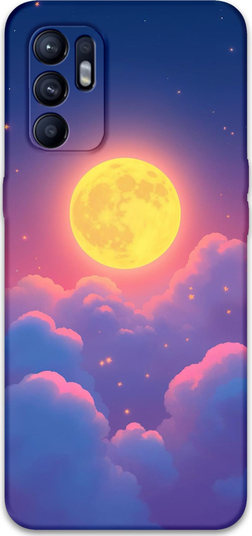 Oppo Reno 6 Uyumlu Uzay Desenli Telefon Kılıfı + Ekran Koruyucu - 5869