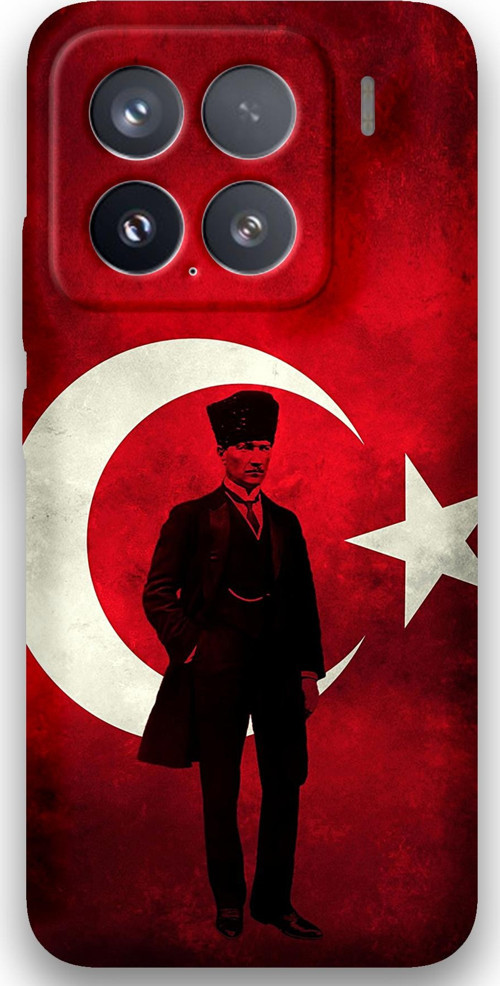 Xiaomi Mi 15 Uyumlu Atatürk Desenli Telefon Kılıfı + Ekran Koruyucu - 5849