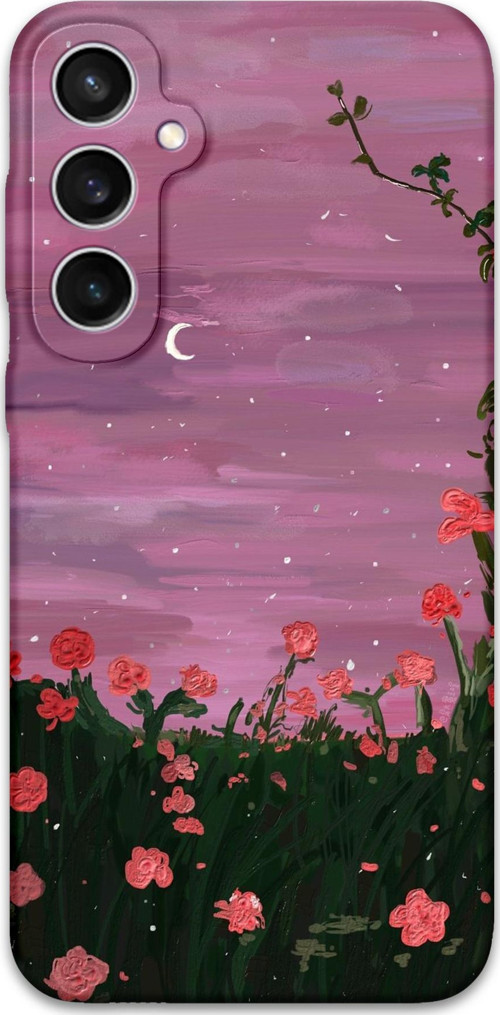 Galaxy S23 Uyumlu Çiçek Desenli Telefon Kılıfı + Ekran Koruyucu - 5793