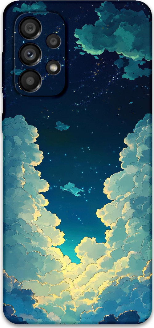 Galaxy A73 Uyumlu Uzay Desenli Telefon Kılıfı + Ekran Koruyucu - 5868