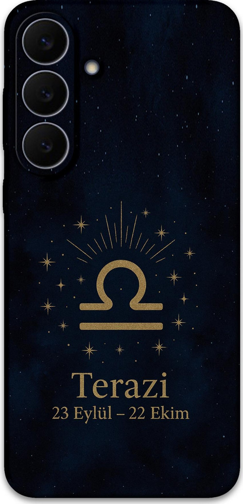 Galaxy S25 Fe Uyumlu Terazi Burcu Desenli Telefon Kılıfı + Ekran Koruyucu - 5774