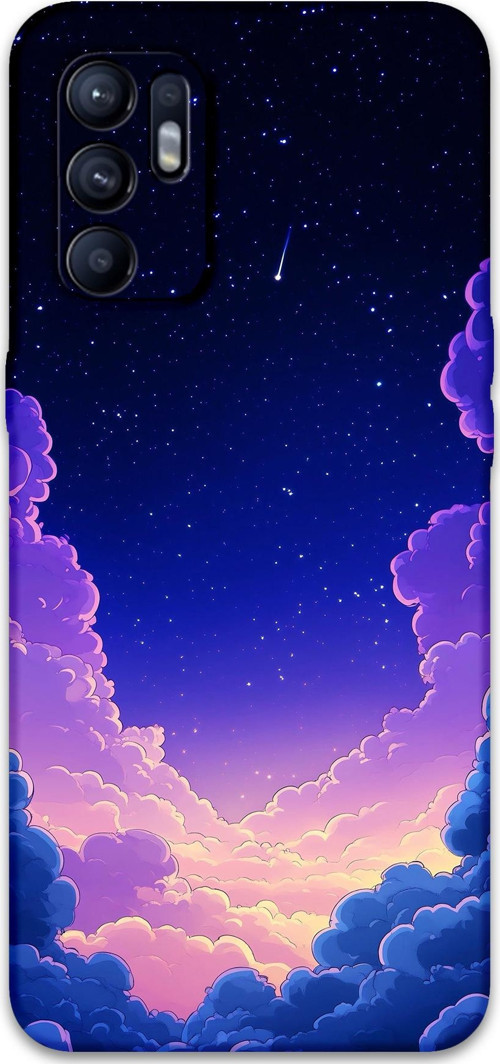 Oppo Reno 6 Uyumlu Uzay Desenli Telefon Kılıfı + Ekran Koruyucu - 5867