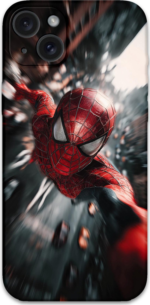 İphone 15 Plus Uyumlu Spiderman Desenli Telefon Kılıfı + Ekran Koruyucu - 5933