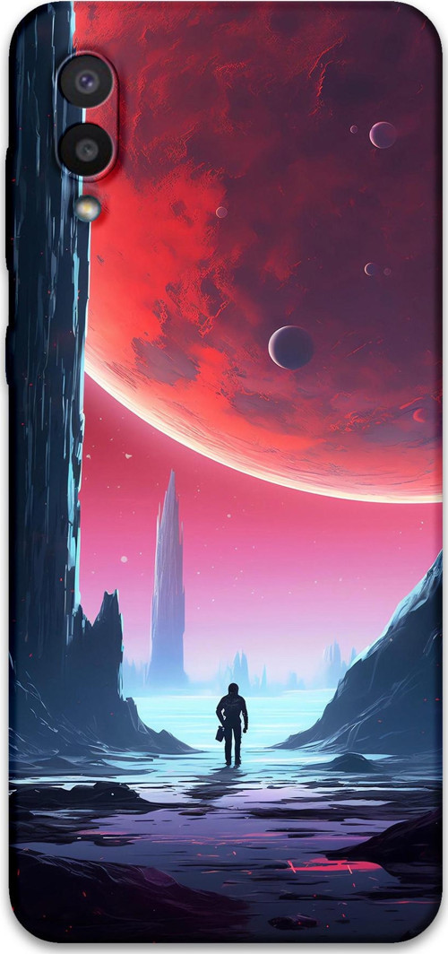 Galaxy A02 Uyumlu Uzay Desenli Telefon Kılıfı + Ekran Koruyucu - 5860