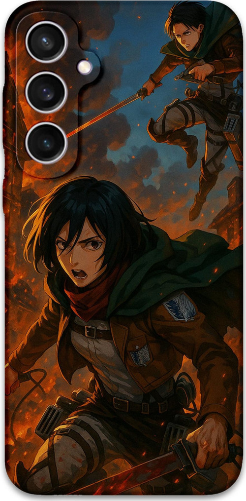 Galaxy S24 Uyumlu Anime Desenli Telefon Kılıfı + Ekran Koruyucu - 5744