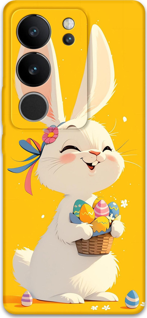 Vivo V29 Uyumlu Tavşan Desenli Telefon Kılıfı + Ekran Koruyucu - 5807