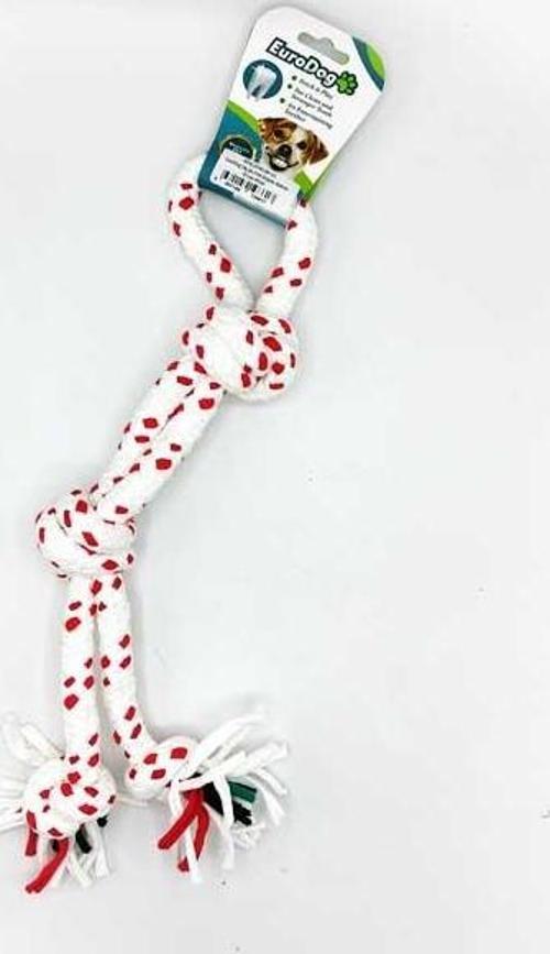 Diş İpi Dört Düğüm Kırmızı Beyaz 40cm