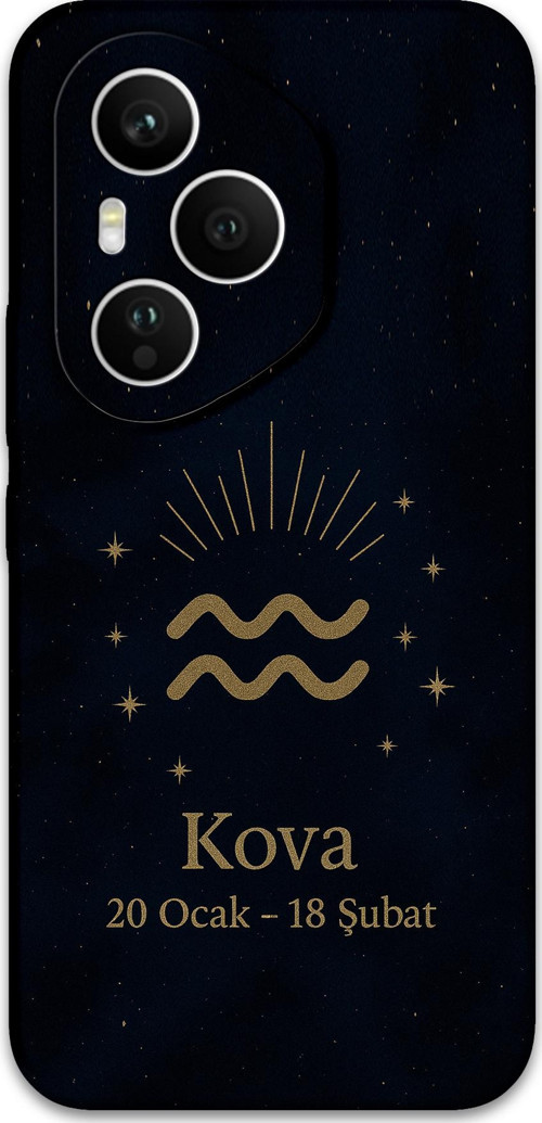 Honor 400 Pro Uyumlu Kova Burcu Desenli Telefon Kılıfı + Ekran Koruyucu - 5778