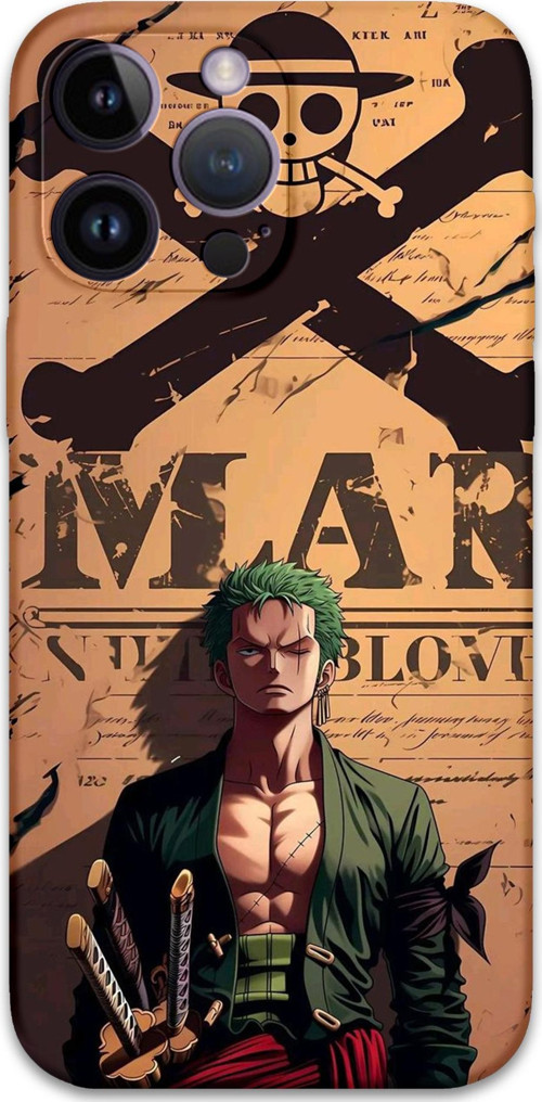 İphone 14 Pro Max Uyumlu Anime Desenli Telefon Kılıfı + Ekran Koruyucu - 5755